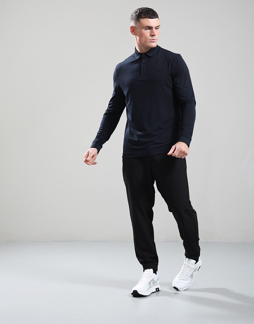 J.Lindeberg Florian Long Sleeve Polo Shirt Black