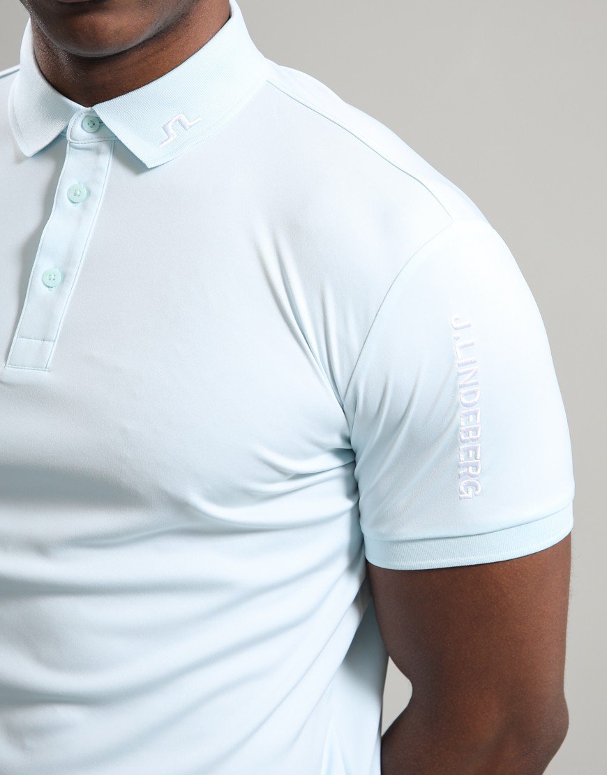 J.Lindeberg Tour Tech Polo Shirt Sky Light