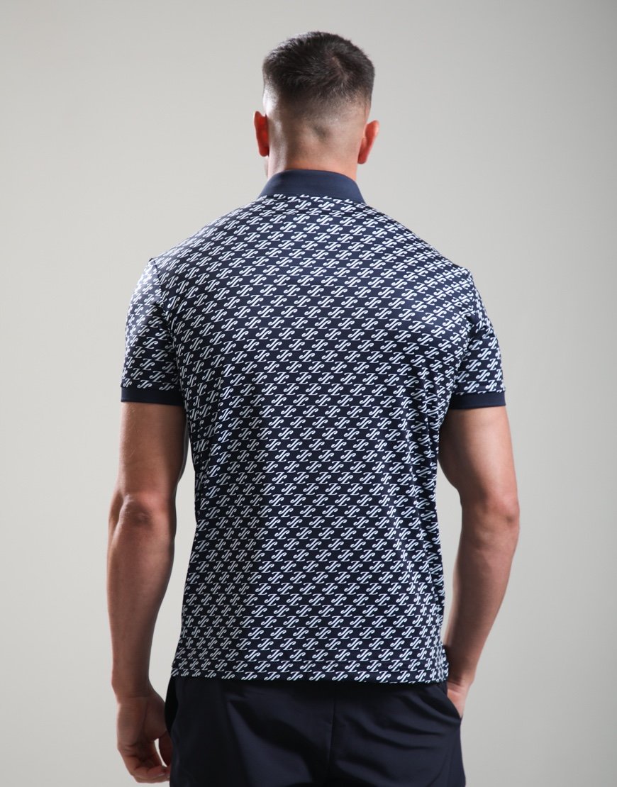 J.Lindeberg Tour Tech Print Polo Cardi/Jacquard/JL Navy