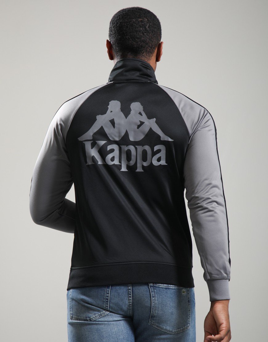 Kappa Banda Leander Track Jacket Black/Grey Maze