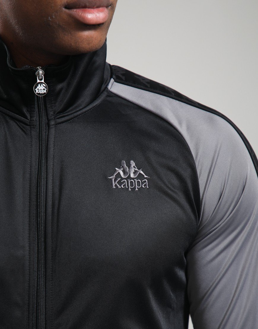 Kappa Banda Leander Track Jacket Black/Grey Maze