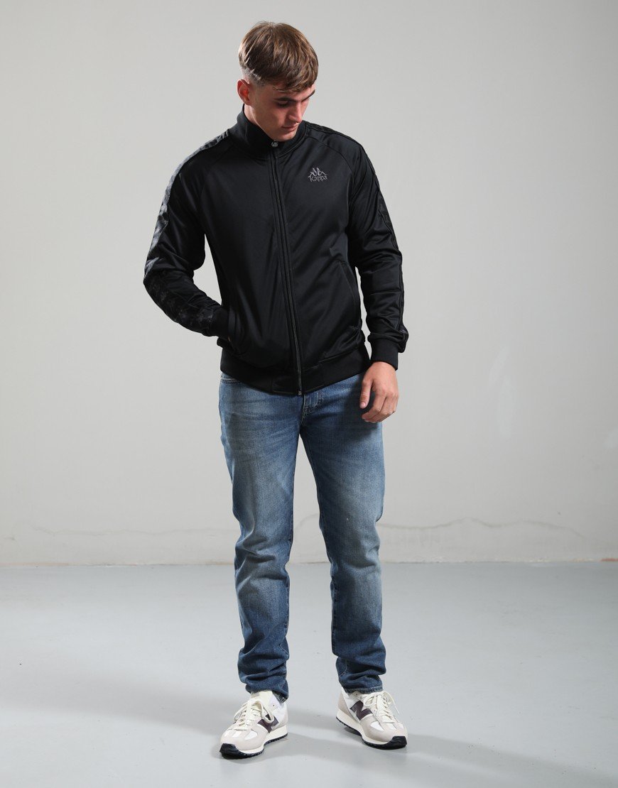 Kappa Banda Lyman Track Jacket Black/Grey Coal