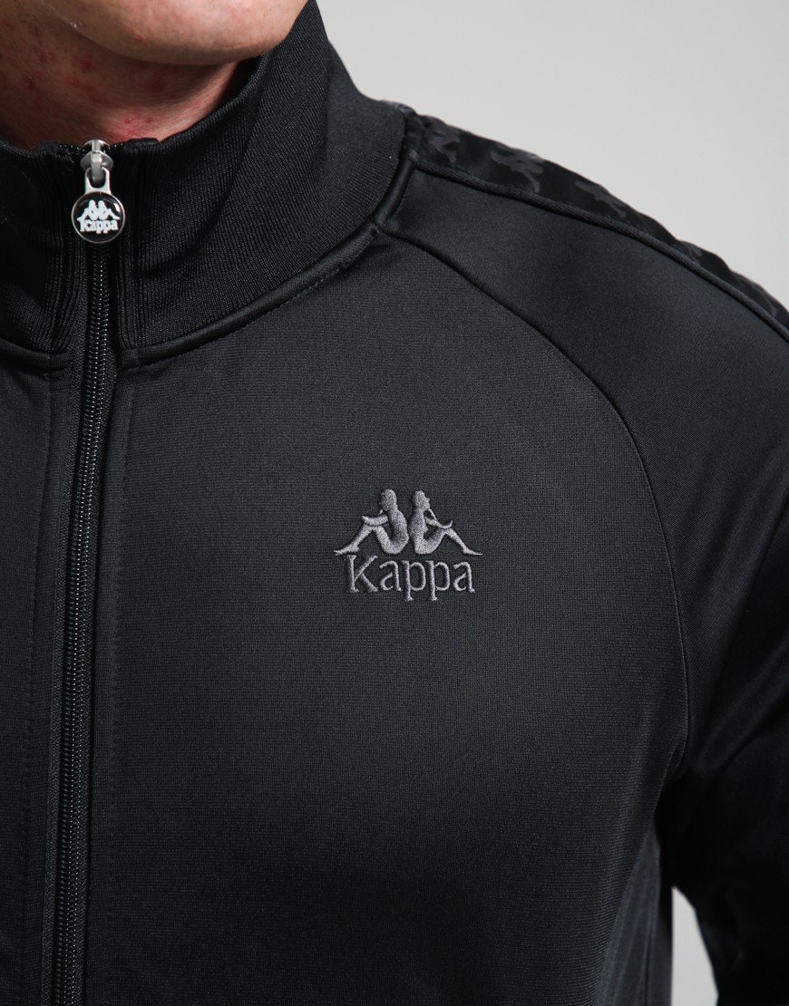 Kappa Banda Lyman Track Jacket Black/Grey Coal