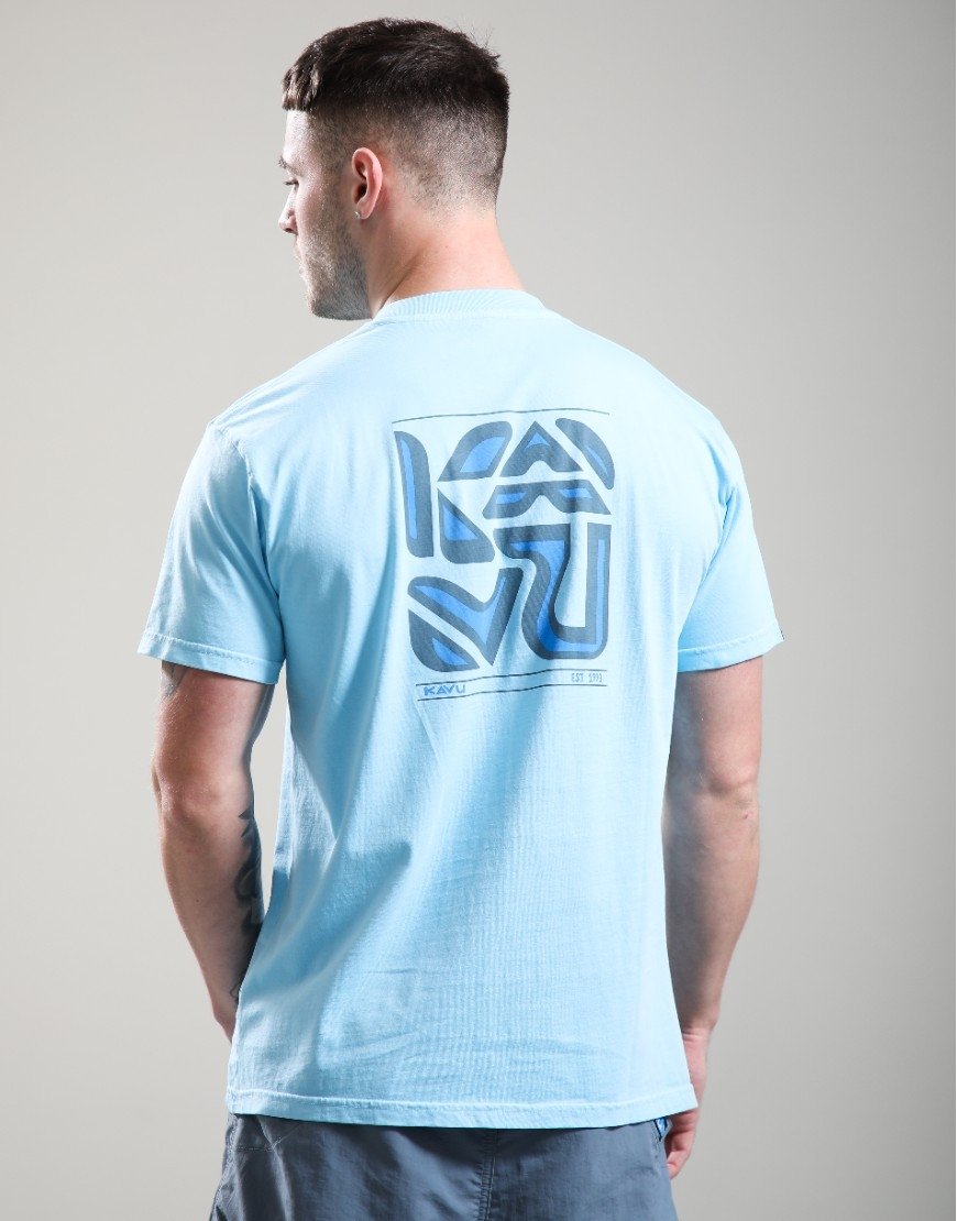 KAVU Cubed T-Shirt Sea Blue