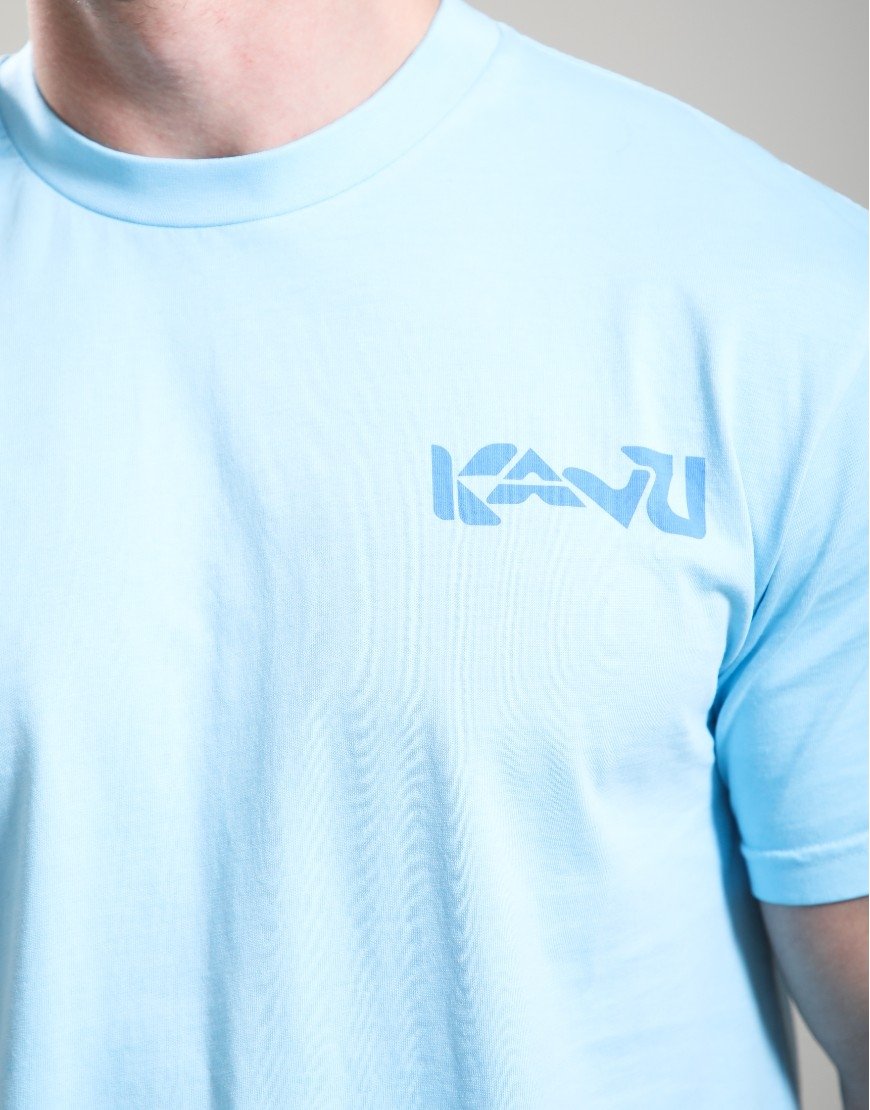 KAVU Cubed T-Shirt Sea Blue