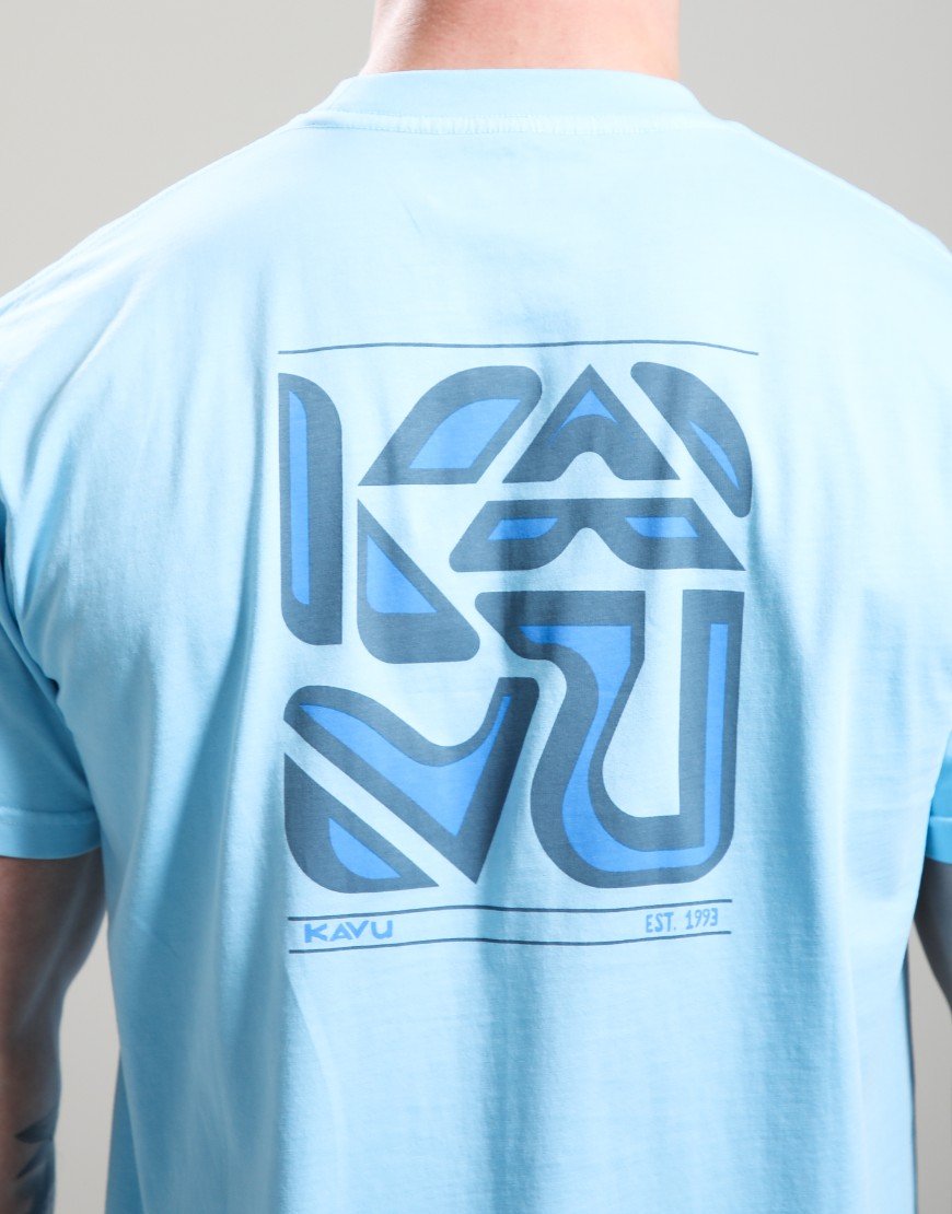 KAVU Cubed T-Shirt Sea Blue