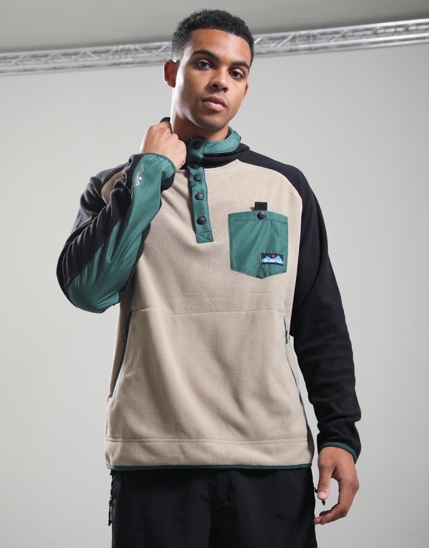 KAVU Teannaway Fleece Hoodie Blackened Oak