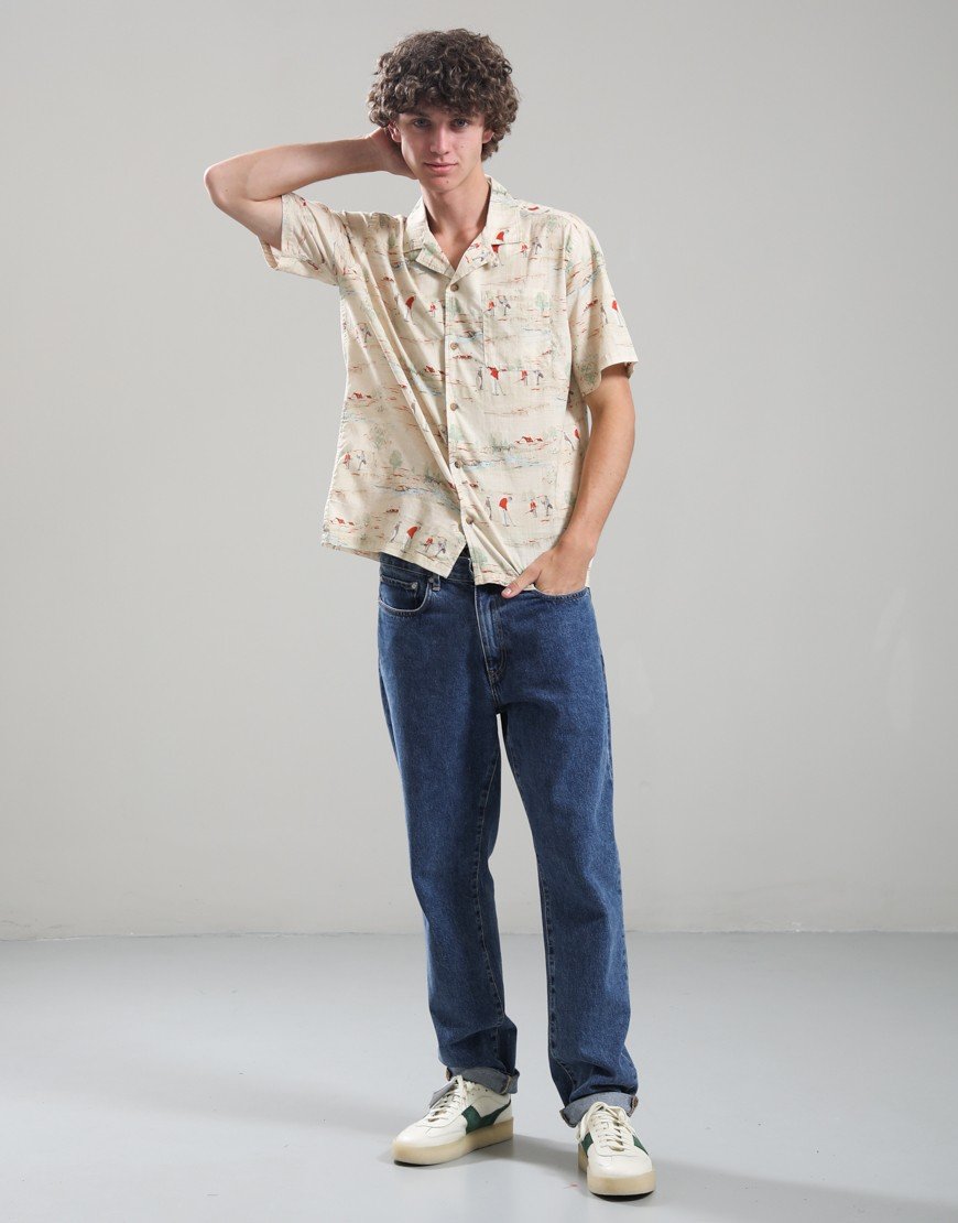 Kestin Crammond Shirt Oatmeal Golf Print