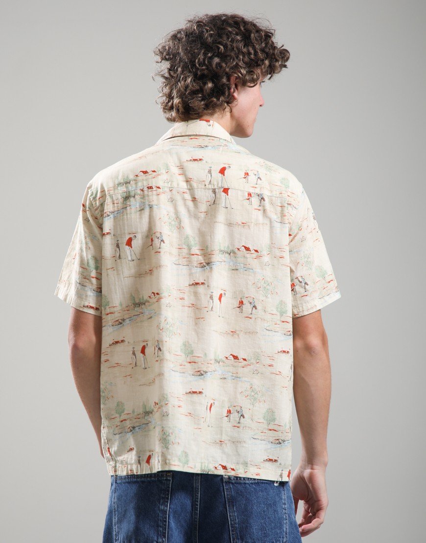 Kestin Crammond Shirt Oatmeal Golf Print