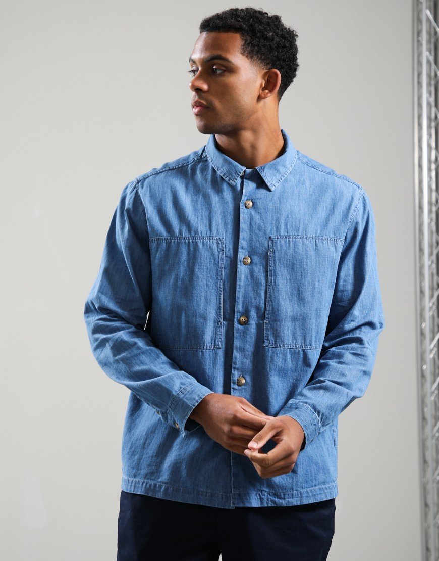 Kestin Durno Overshirt Washed Denim