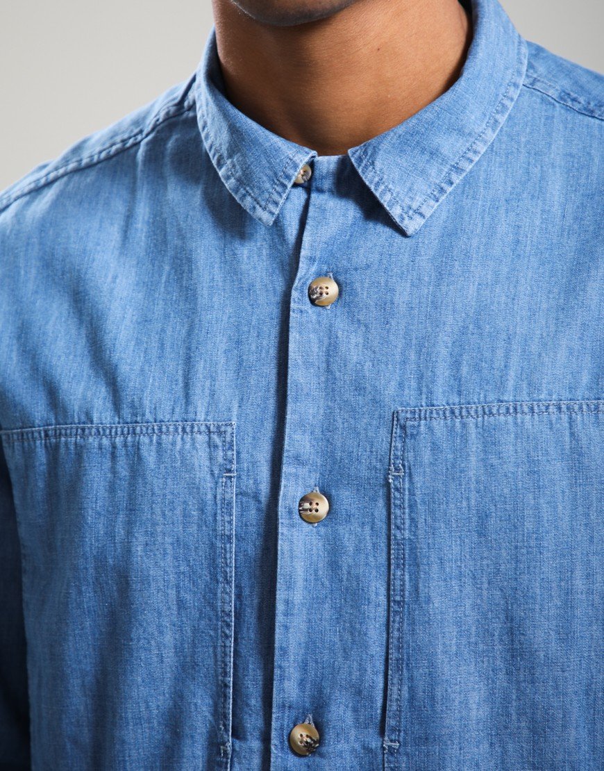 Kestin Durno Overshirt Washed Denim