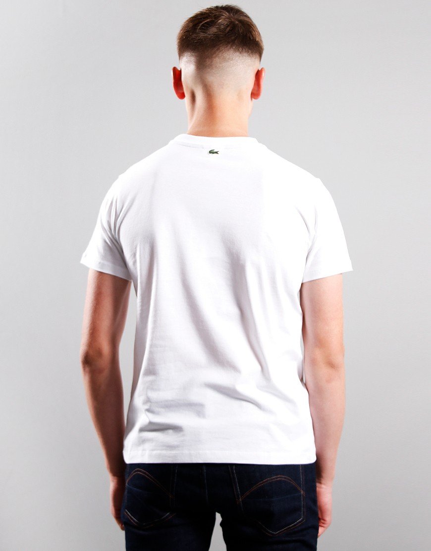 Lacoste Kids Crocodile Letter T-Shirt White
