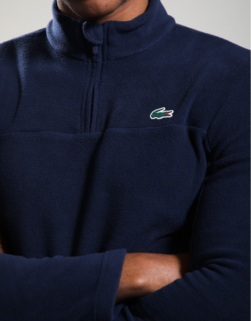 Lacoste 1/4 Polar Fleece Navy Blue