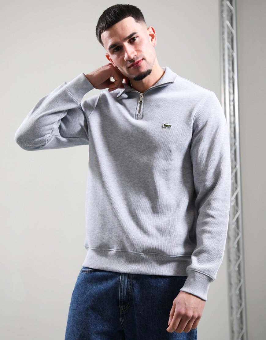 Lacoste Half Zip Sweat Silver Chine