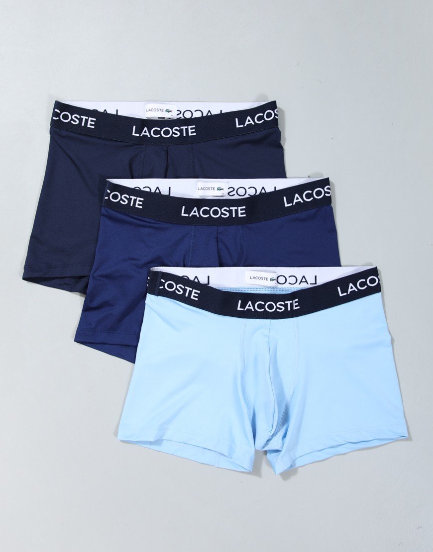 Lacoste Performance 3 Pack Boxers Navy/Blue