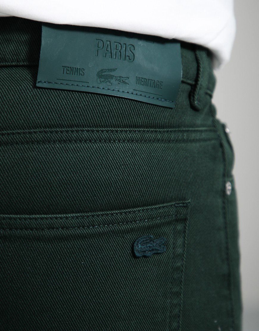 Lacoste 5 Pocket Straight Cut Denim Jeans Green