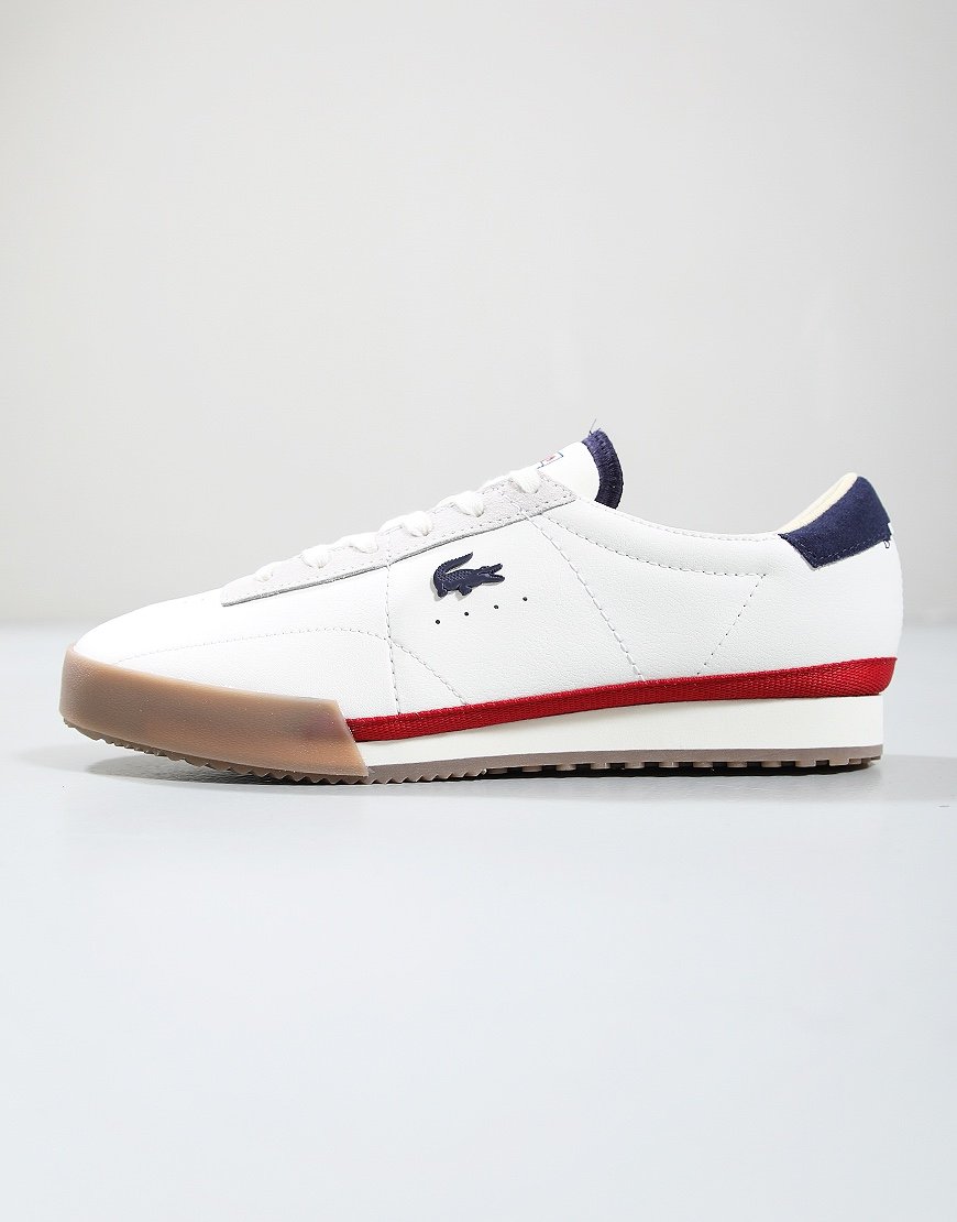Lacoste Aura 225 Trainers White/Navy/Red