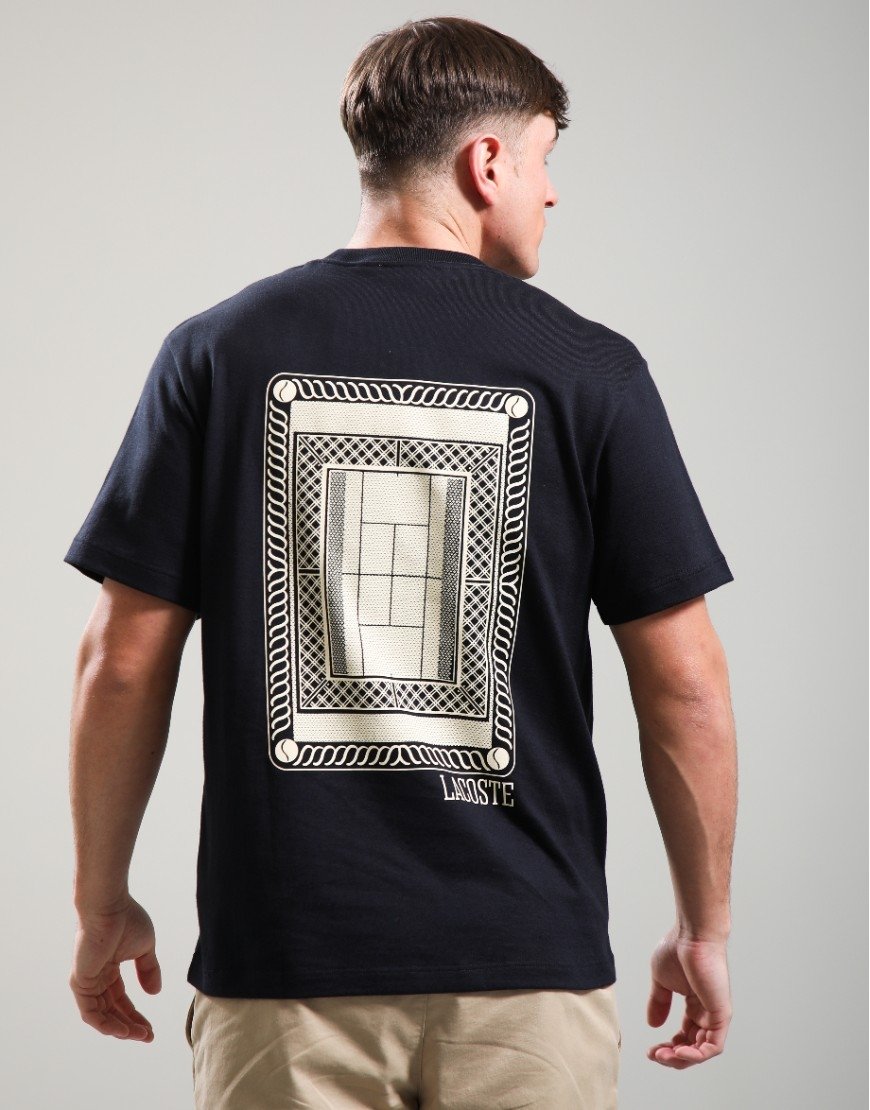 Lacoste Back Print T-Shirt Blackbird