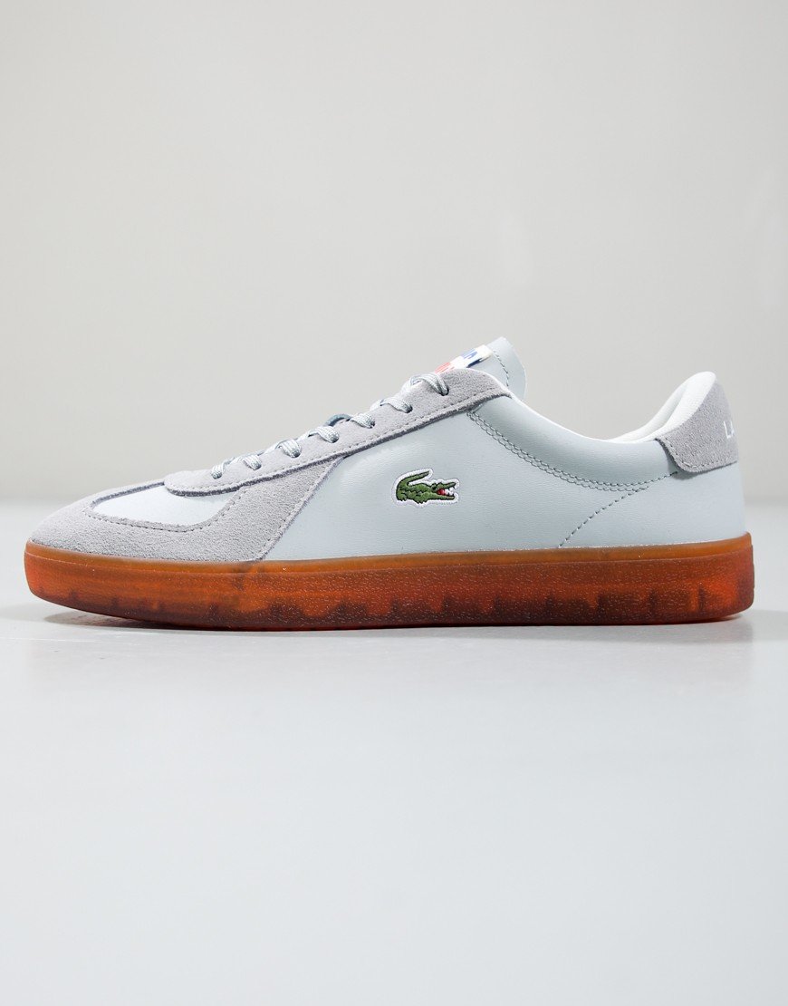 Lacoste Baseshot Pro Trainers Light Grey/Gum