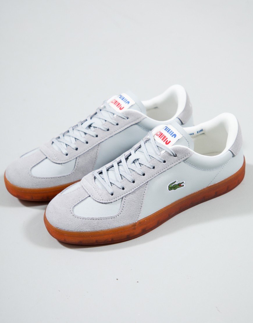 Lacoste Baseshot Pro Trainers Light Grey/Gum
