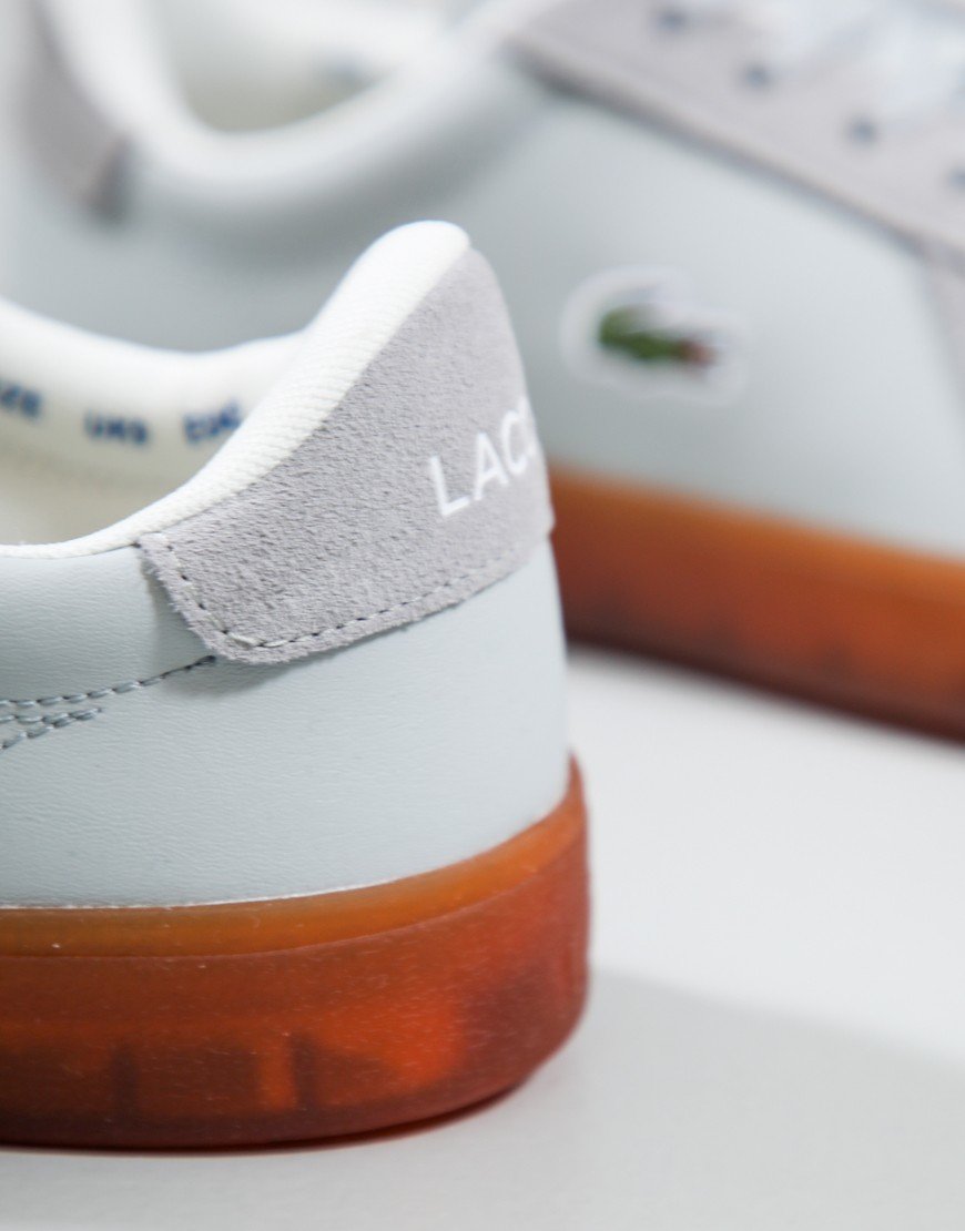 Lacoste Baseshot Pro Trainers Light Grey/Gum