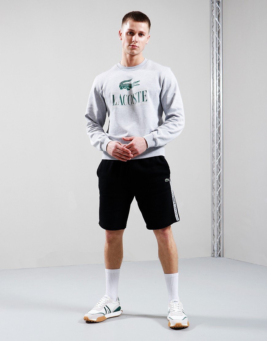 Lacoste Branded Crew Sweat Silver Chine