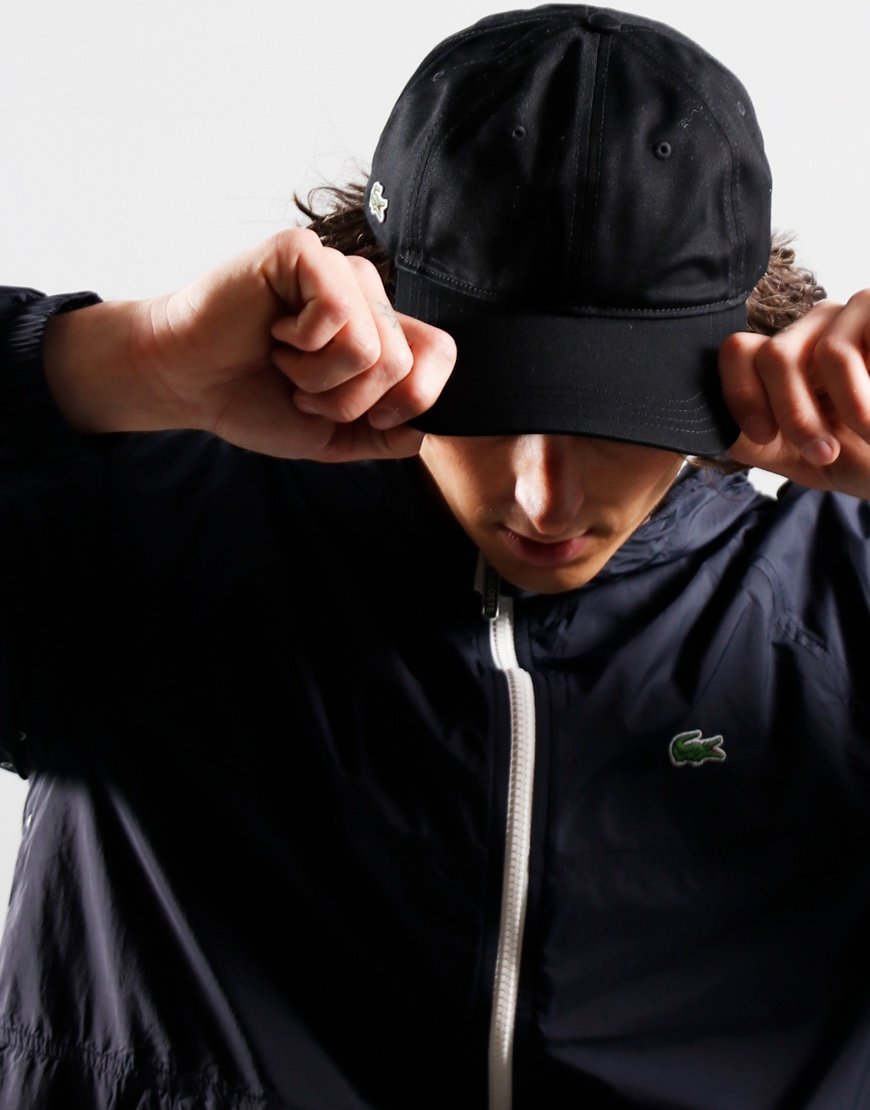 Lacoste Contrast Strap Cotton Cap Black