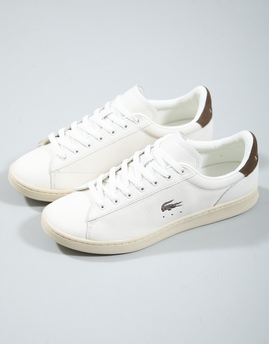 Lacoste Carnaby Set Trainers Off White/Dark Brown