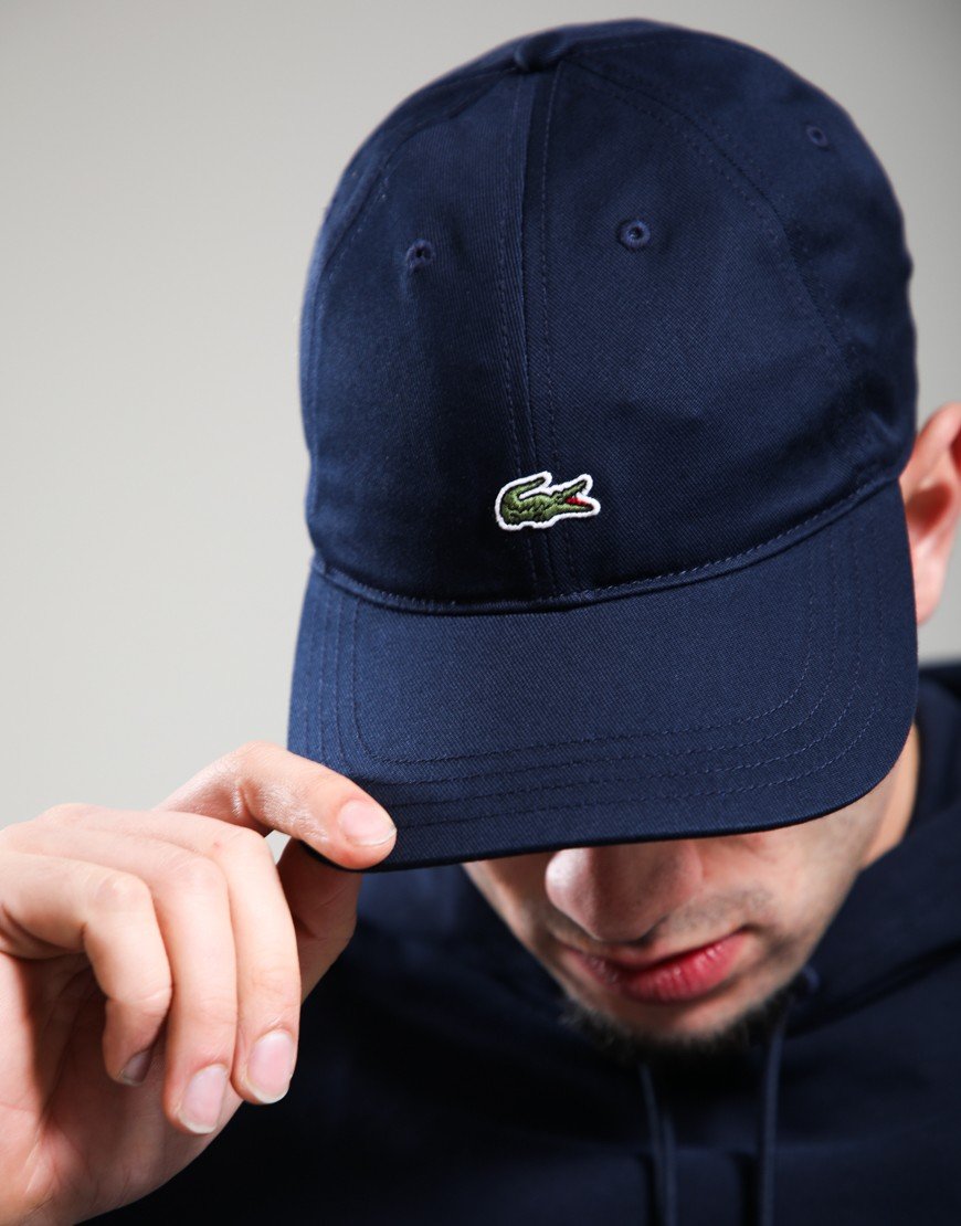 Lacoste Central Croc Cap Navy Blue