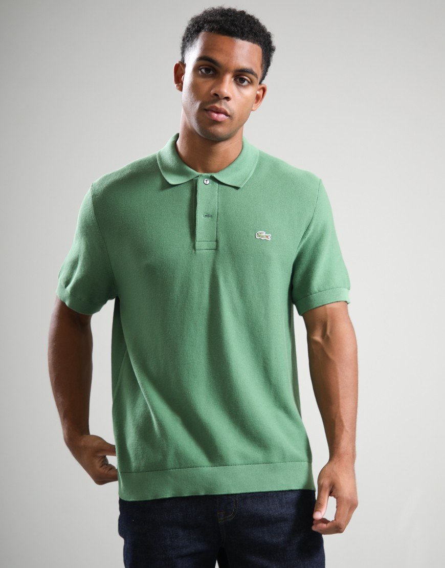 Lacoste Classic Fit Knitted Polo Shirt Lambs Lettuce
