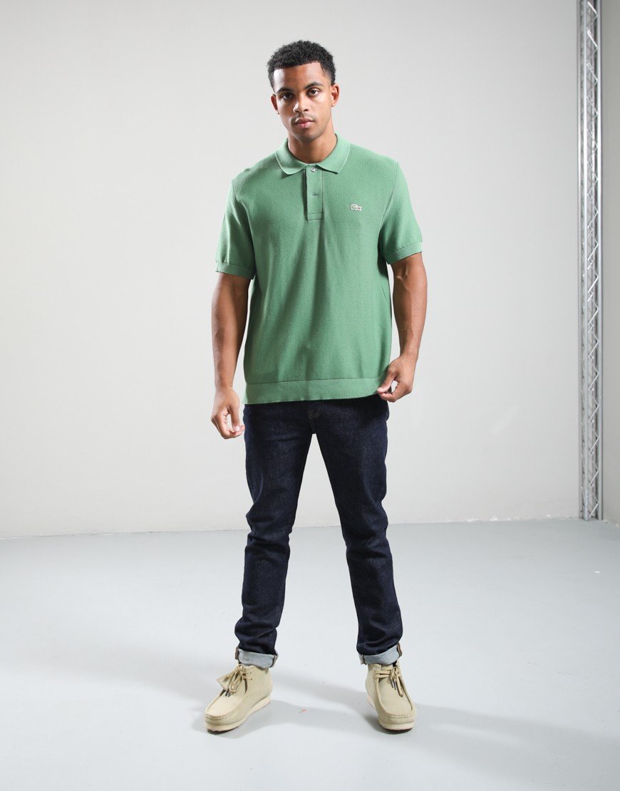 Lacoste Classic Fit Knitted Polo Shirt Lambs Lettuce