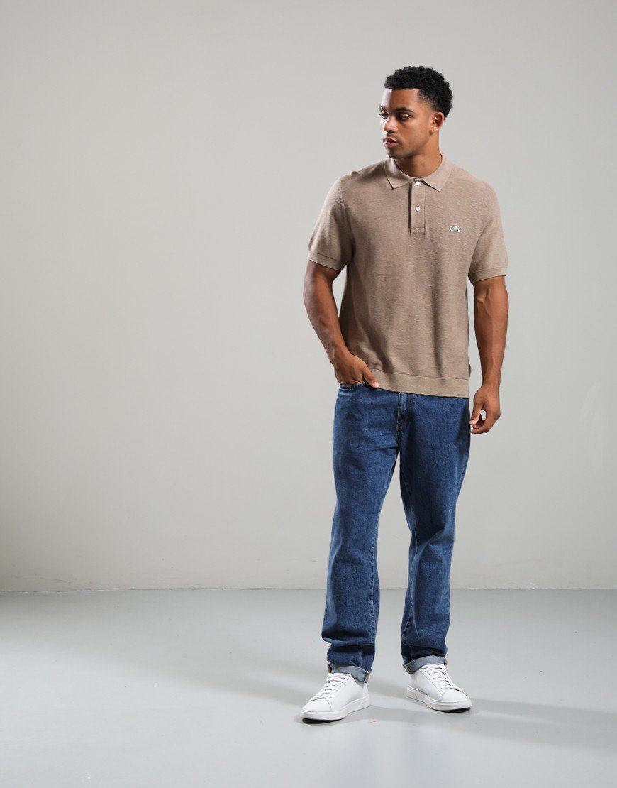 Lacoste Classic Fit Knitted Polo Shirt Heather Viennois