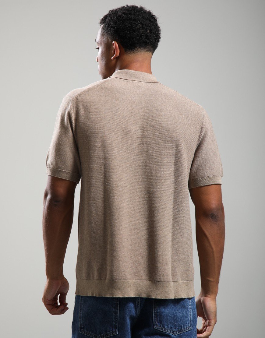 Lacoste Classic Fit Knitted Polo Shirt Heather Viennois