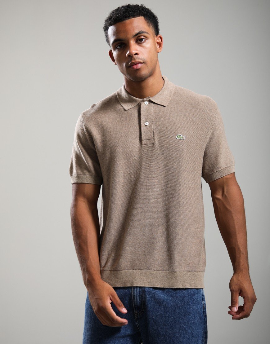 Lacoste Classic Fit Knitted Polo Shirt Heather Viennois
