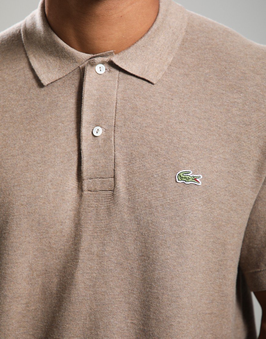 Lacoste Classic Fit Knitted Polo Shirt Heather Viennois