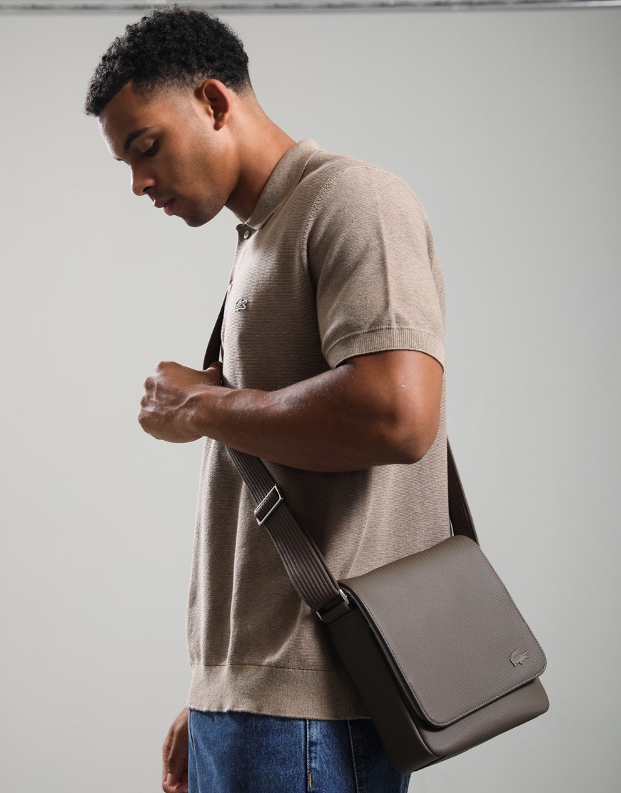 Lacoste Classic Flap Close Shoulder Bag Morel