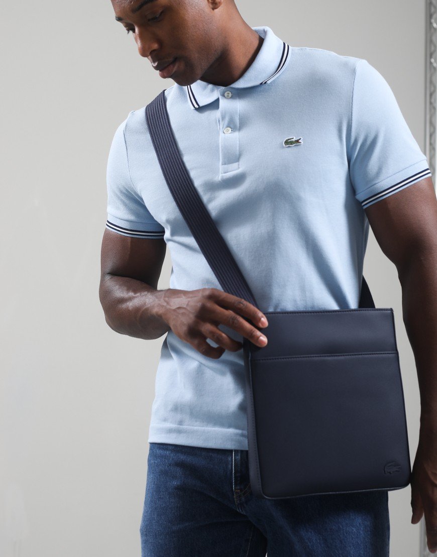 Lacoste Classic Flat Satchel Marine