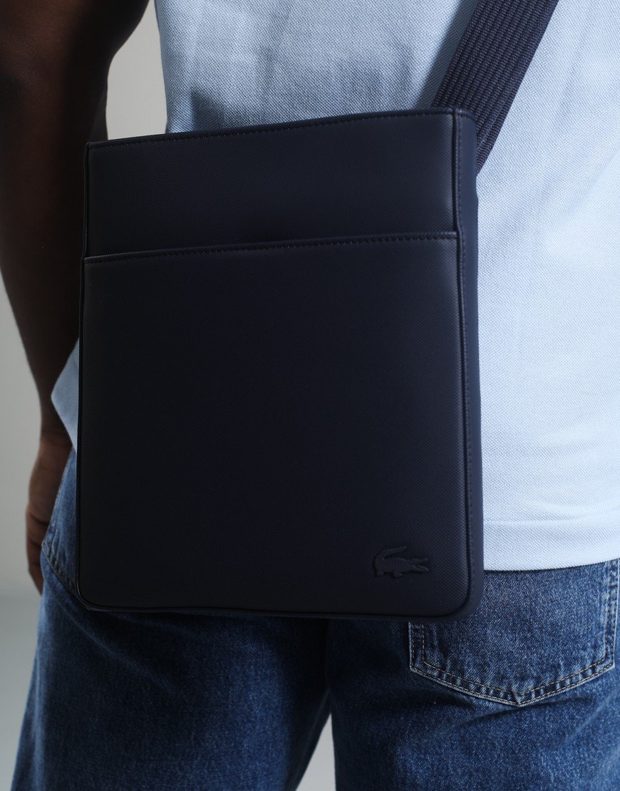 Lacoste Classic Flat Satchel Marine