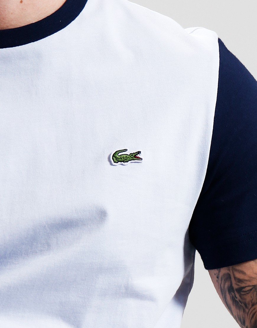 Lacoste Colour Block Jersey T-Shirt Light Blue/Navy