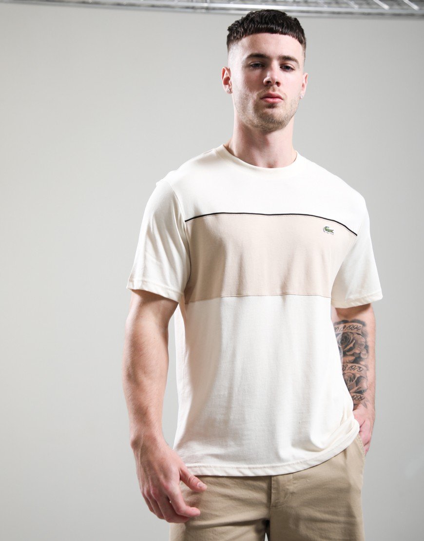 Lacoste Colour Block Cotton T-Shirt Lapland/Lionne