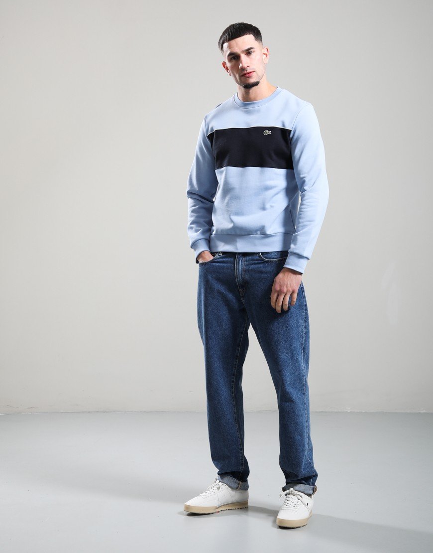 Lacoste Colour Block Fleece Crew Sweat Aphylla/Blackbird