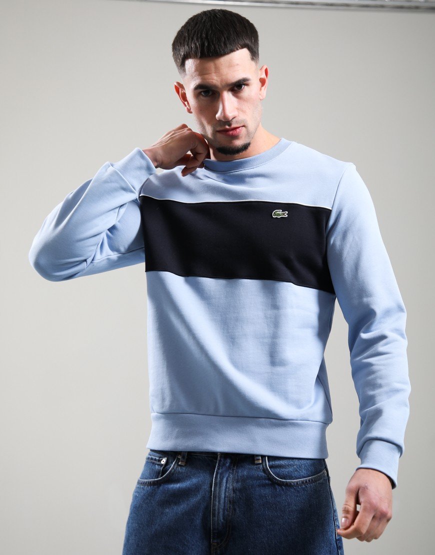 Lacoste Colour Block Fleece Crew Sweat Aphylla/Blackbird