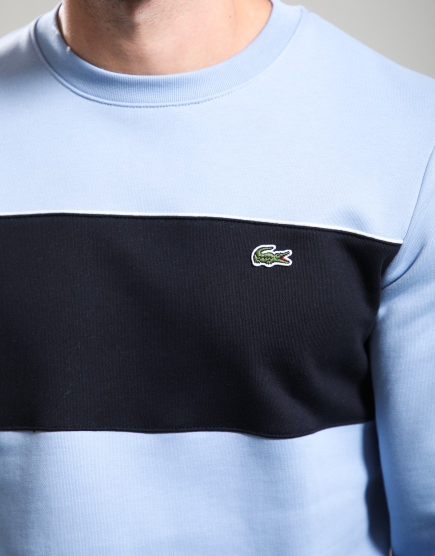 Lacoste Colour Block Fleece Crew Sweat Aphylla/Blackbird