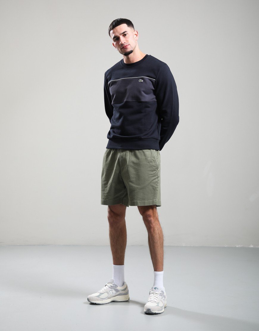 Lacoste Colour Block Fleece Crew Sweat Blackbird/Graph