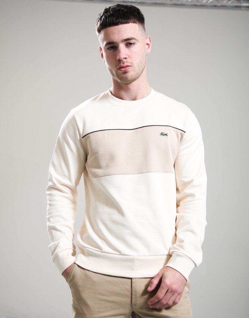 Lacoste Colour Block Fleece Crew Sweat Lapland/Lionne