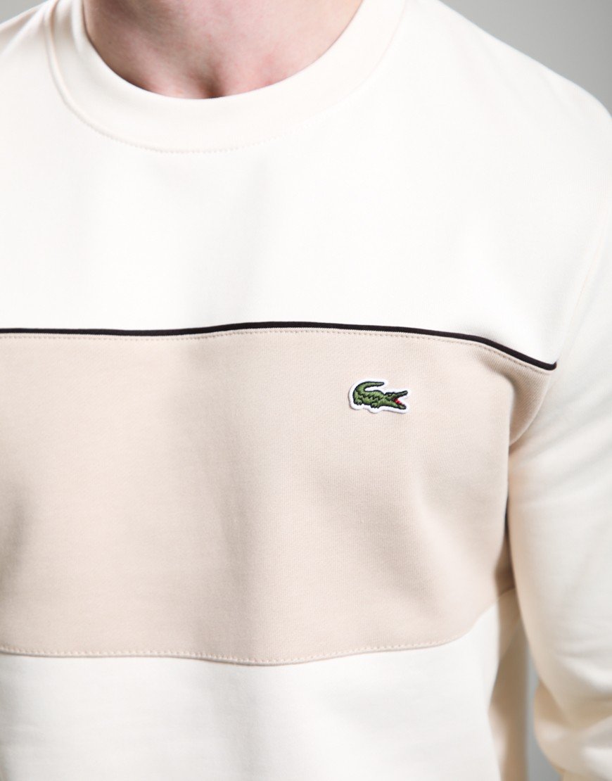 Lacoste Colour Block Fleece Crew Sweat Lapland/Lionne