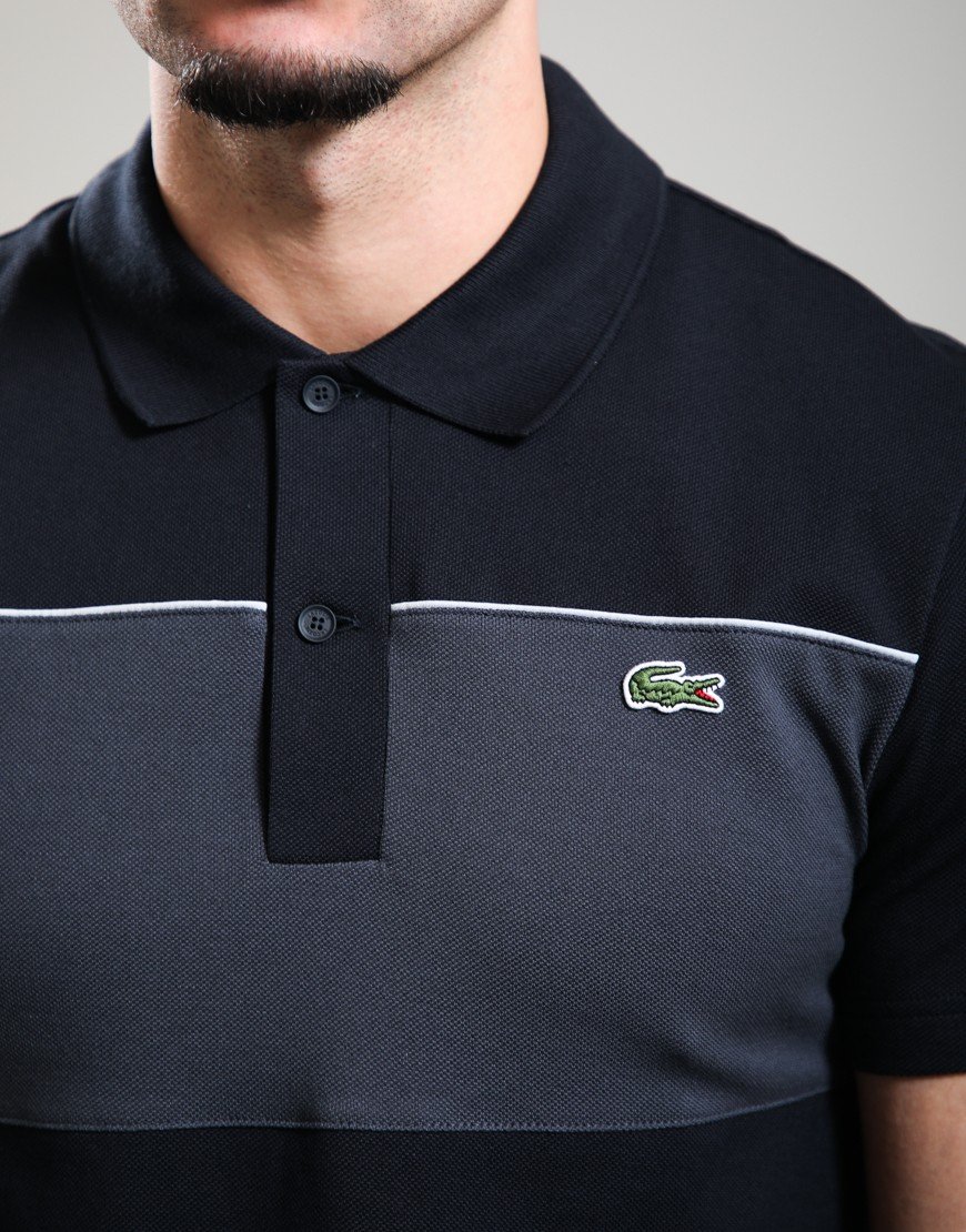 Lacoste Colour Block Polo Shirt Blackbird/Graph