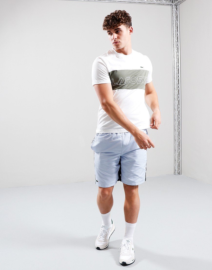 Lacoste Colour Block Printed T-Shirt White/Khaki