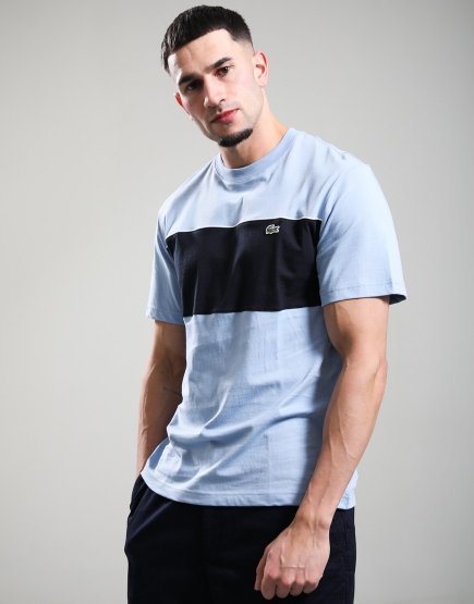 Lacoste Colour Block Cotton T-Shirt Aphylla/Blackbird