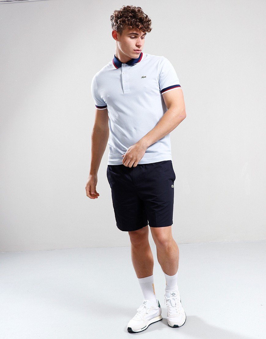 Lacoste Contrast Collar Polo Shirt Light Blue